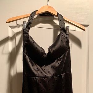 Formal black halter dress